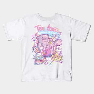 Tea Addict fun and totally rad Kit-tea Kids T-Shirt